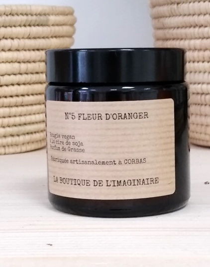 Bougie vegan n°5 fleur d'oranger