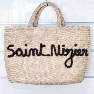 Sac panier tressé Lyon personnalisation