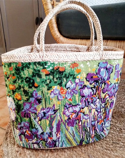 Sac panier Lyon canevas iris