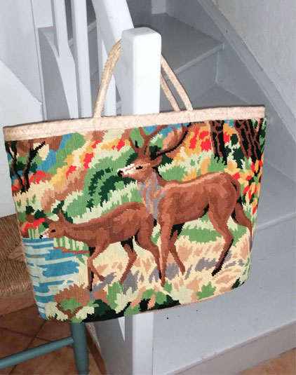 Sac panier Lyon Cerf canevas