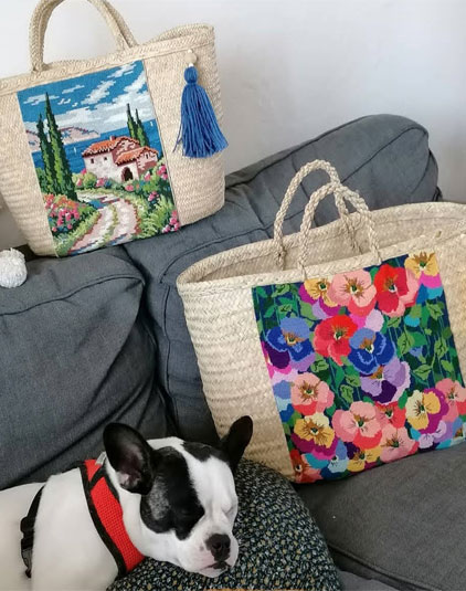 Sac panier Lyon Provence et pensées