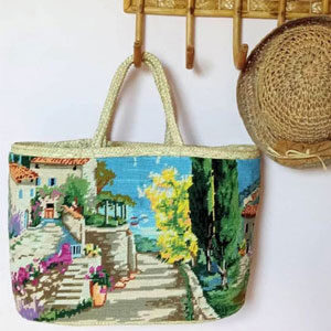 Sac panier Lyon canevas bord de mer