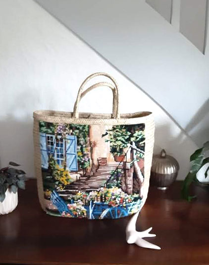 Sac panier Lyon pièce unique canevas provence