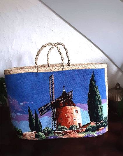 Sac panier Lyon upcycling moulin