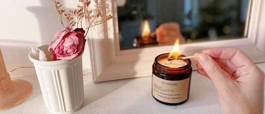 Bougies parfumées artisanales bio Lyon  les nouvelles fragrances 2021 n°10 thym sauvage – n°11 thé à la bergamote – n°13 amande