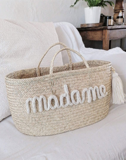 Sac panier madame pompon allongé